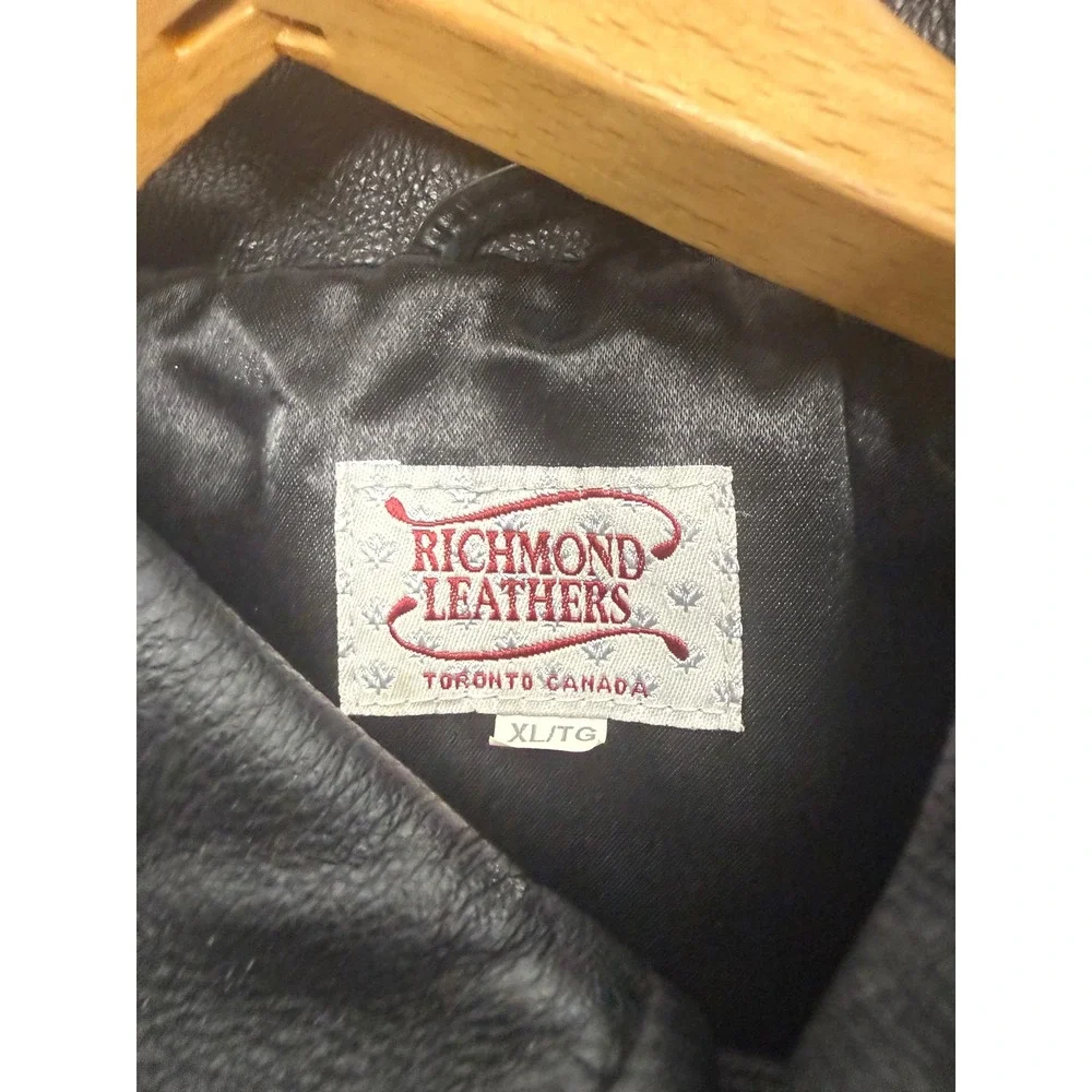 Richmond Leathers Hard Rock Hotel Casino Tampa Black Leather Bomber Jacket XL